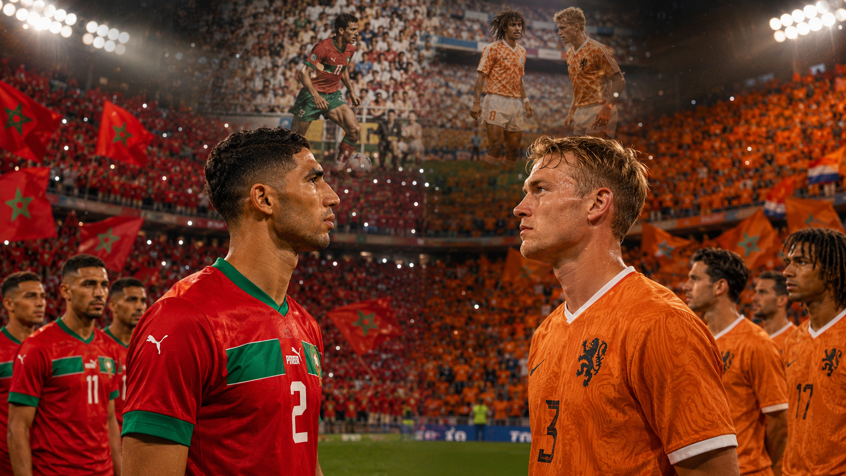 Morocco and the Netherlands before their FIFA World Cup 2026 Round of 32 meeting.